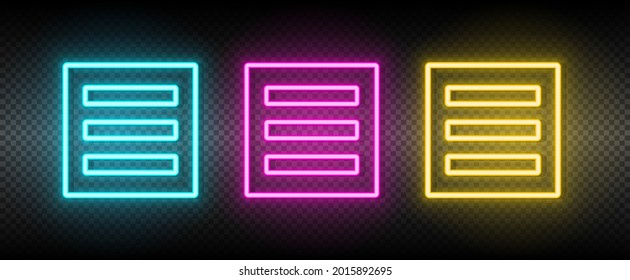delivery, product neon vector icon. Illustration neon blue, yellow, red icon set.