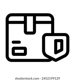 Delivery Protection Line Icon - Single Icon, Vector