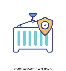 Delivery Protection vector icon style illustration. EPS 10 File