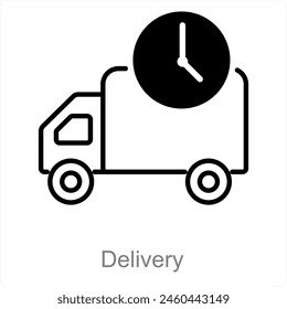 Delivery and punctual icon concept