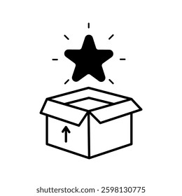 Delivery Quality Duocolor Line Icon Design with Editable Stroke vector illustration, pictogram isolated on white background. color editable
