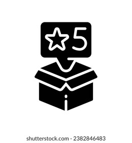 icono de glifo de calidad de entrega. icono vector para tu sitio web, móvil, presentación y diseño de logotipo.