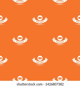 Delivery quality pattern vector orange for any web design best