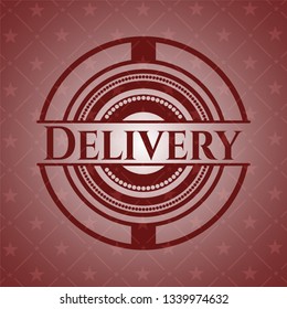 Delivery realistic red emblem
