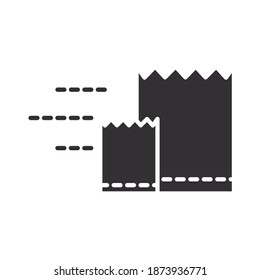 icono de silueta de ilustración vectorial del asiento de recibo de entrega