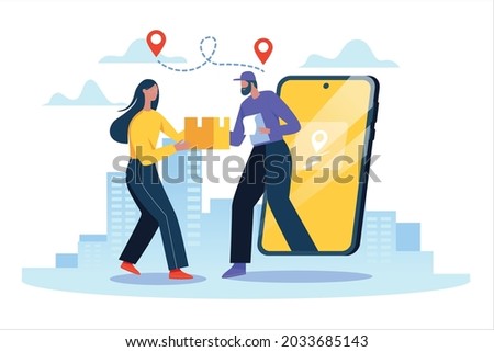 Delivery received illustration concept vector