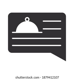 delivery restaurant online service vector illustration silhouette icon
