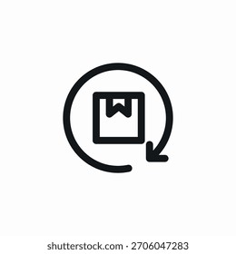 Vector de signo de icono de devolución de entrega