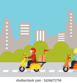 Delivery Ride Motorcycle Service,  Fast and Free Transport, food express.