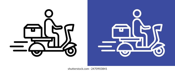 Delivery Rider Illustration Signifying Swift and Reliable Parcel Services