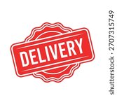 Delivery rubber stamp. Red Free delivery rubber grunge stamp vector illustration - Vector