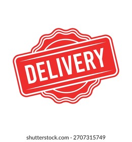 Delivery rubber stamp. Red Free delivery rubber grunge stamp vector illustration - Vector