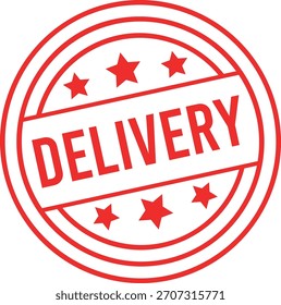 Delivery rubber stamp. Red Free delivery rubber grunge stamp vector illustration - Vector