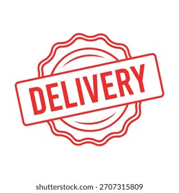 Delivery rubber stamp. Red Free delivery rubber grunge stamp vector illustration - Vector