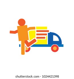 Delivery Run Logo Icon Design