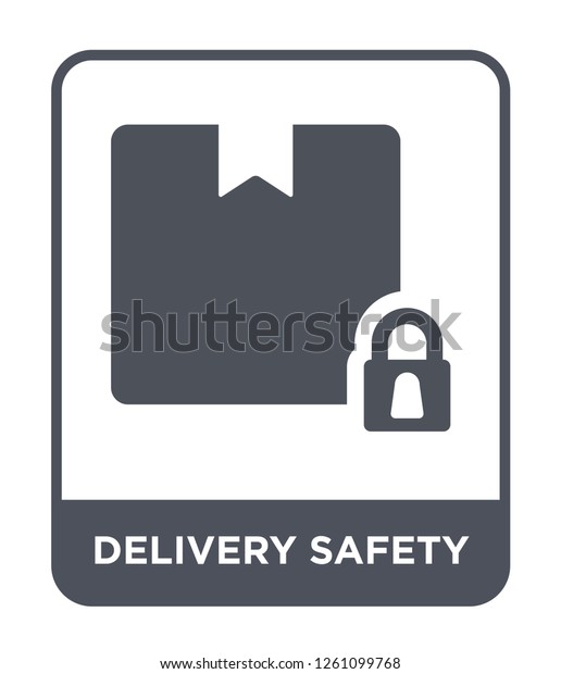 delivery safety icon vector\
on white background, delivery safety trendy filled icons from\
Delivery and logistic collection, delivery safety simple element\
illustration