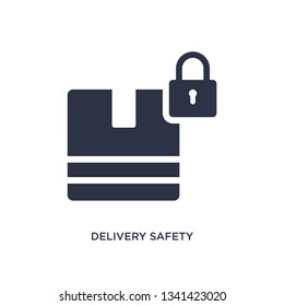 delivery safety isolated icon. Simple element illustration from delivery and logistics concept. delivery safety editable logo symbol design on white background. Can be use for web and mobile.