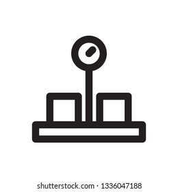Delivery scale with a box icon in trendy outline style design. Vector graphic illustration. Editable vector stroke. EPS 10.