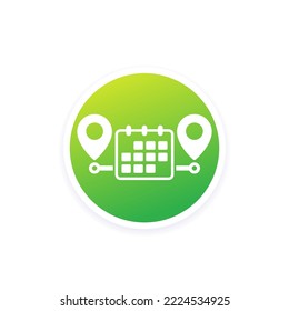programación de entrega, icono de calendario para web