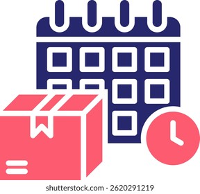 Delivery Schedule Icon Fill Vector Illustration