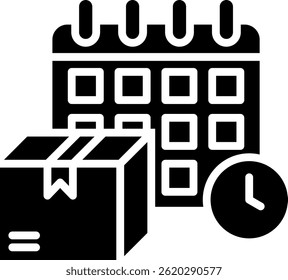 Delivery Schedule Icon Glyph Vector Illustration