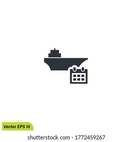 
delivery schedule icon illustration shipment symbol simple design element logo template