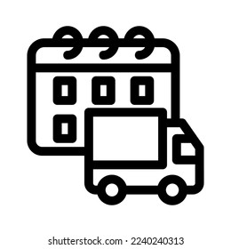 delivery schedule icon or logo isolated sign symbol vector illustration - high quality black style vector icons
