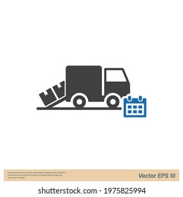 
Delivery schedule icon vector illustration logo template