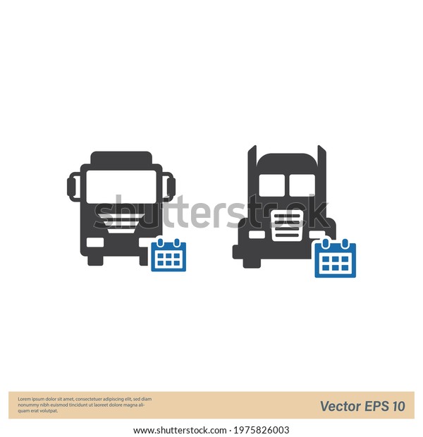 \
Delivery schedule icon vector illustration\
logo template