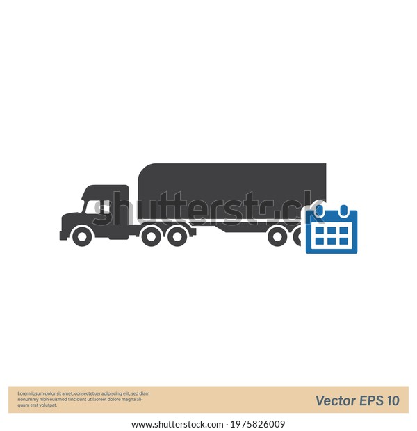 \
Delivery schedule icon vector illustration\
logo template