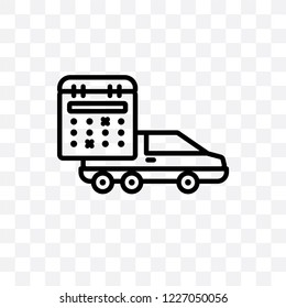 delivery Schedule vector linear icon isolated on transparent background, delivery Schedule transparency concept can be used for web and mobile