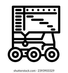 vector de icono de línea autónoma del programador de entregas. signo autónomo del programador de entregas. símbolo de contorno aislado ilustración negra