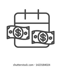 Delivery or Scheduling icon with the number 2 on it to show 2 times per month