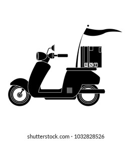 Delivery scooter with box