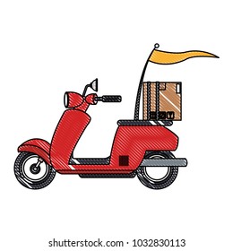 Delivery scooter with box