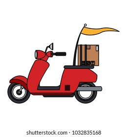 Delivery scooter with box