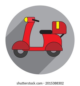 delivery scooter flat icon design