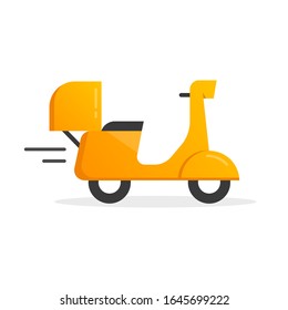 Diseño de vectores planos Scooter de entrega 
