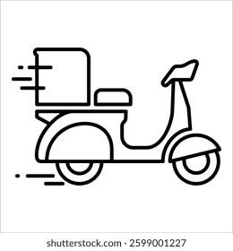 Delivery Scooter Icon Element For Design