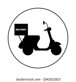 Delivery scooter icon, logo
