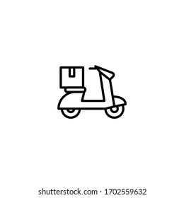 delivery scooter icon vector illustration