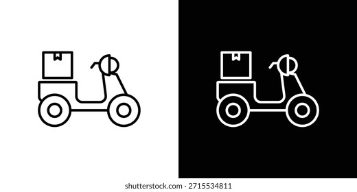 Delivery scooter icons for UI elements. High-quality vector illustration.