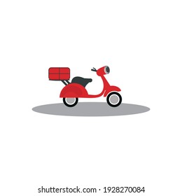 Delivery Scooter logo design flat