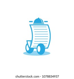 Delivery Scooter Recipe logo icon vector illustration