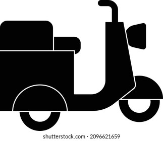 Delivery scooter Vector icon which is suitable for commercial work

