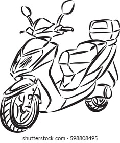 delivery scooter vector illustration