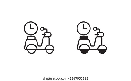 Delivery Scouter icon design with white background stock illustration