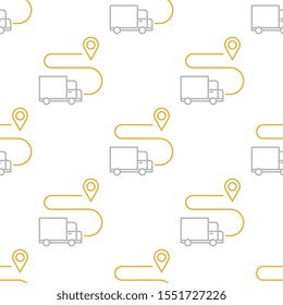 Delivery seamless pattern design, Repeat textile design. Fabric print.