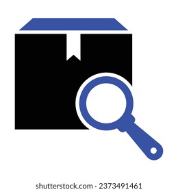 Delivery Search Icon, Vector Graphics