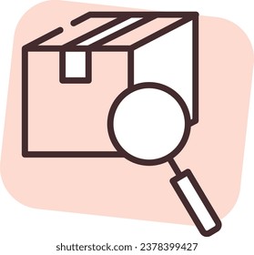 Delivery search, illustration or icon, vector on white background.